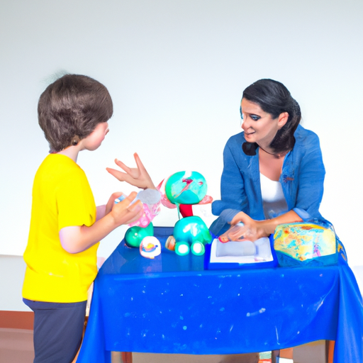 תמונה של ילד ופסיכולוג במפגש של טיפול במשחק, המדגים את תהליך ההתערבות המוקדמת.