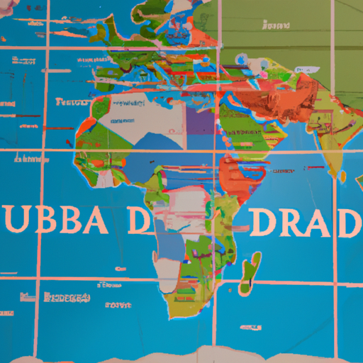 מפה המדגישה את מיקומה האסטרטגי של דובאי בנתיבי הסחר העולמיים