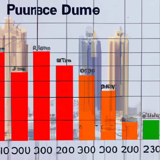 גרף המראה את מגמת מחירי הנדל"ן בדובאי במהלך המגיפה