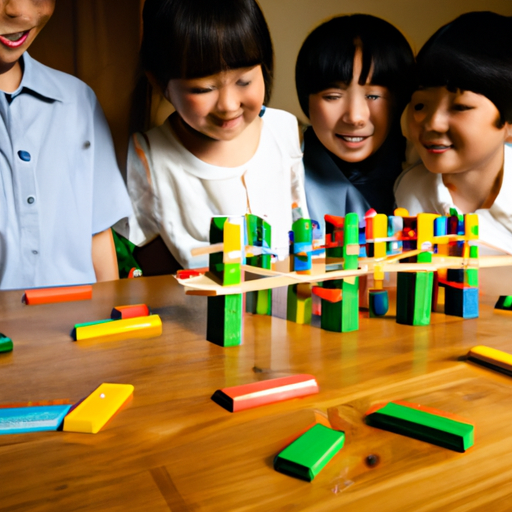 קבוצת ילדים משחקת משחק לוח, המדגימה את היבט ההתפתחות החברתי של משחק בצעצועים.