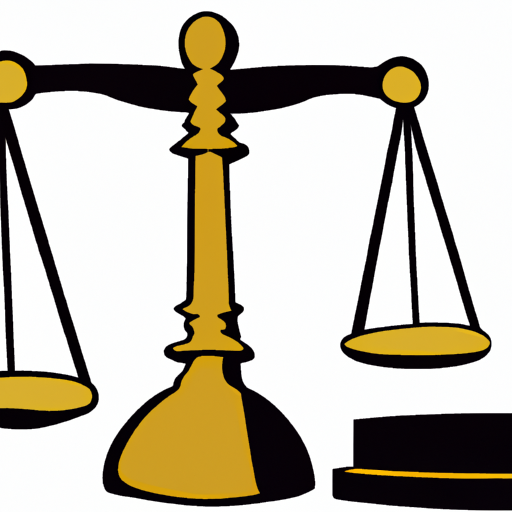 איור של קנה מידה ופטיש, המסמנים את הצדק ואת התפקיד שעורך דין ממלא בו.