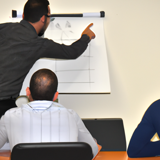 תמונה של צוות עסקי ישראלי שעובד על טבלאו לצורך קבלת החלטות