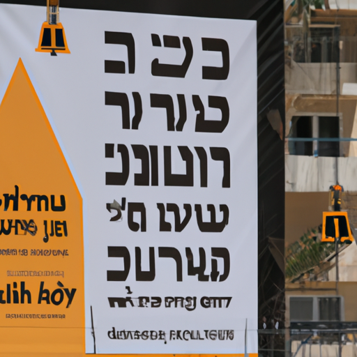 תמונה המציגה קמפיין למודעות הציבור בתל אביב לחינוך תושבים לבטיחות מבנים