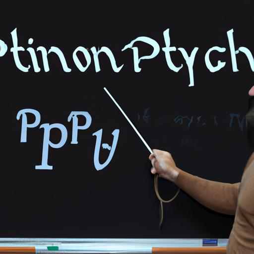 תמונה של מורה מול לוח עם קוד Python, המדגימה את חשיבות המומחיות של המדריך.